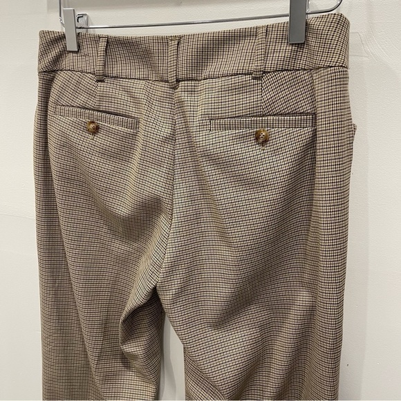 Michael Kors Grammercy Fit Herringbone Trouser Pants Tan Brown Size 8 - Picture 6 of 9